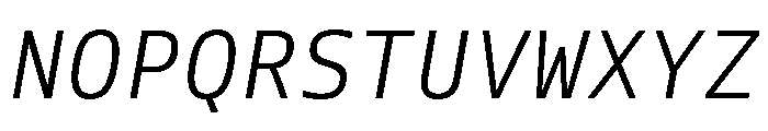 Tonos Mono Light Italic Font UPPERCASE
