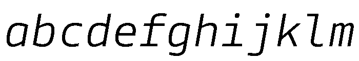 Tonos Mono Light Italic FONT
