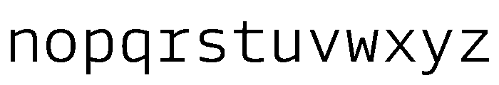 Tonos Mono Light Font LOWERCASE