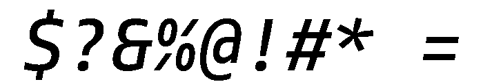 Tonos Mono Medium Italic Font OTHER CHARS