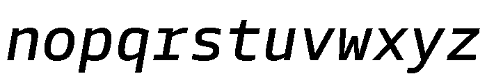 Tonos Mono Medium Italic Font LOWERCASE