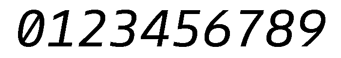 Tonos Mono Regular Italic Font OTHER CHARS