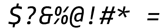 Tonos Mono Regular Italic Font OTHER CHARS