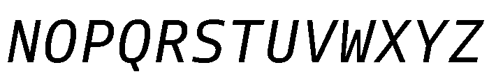 Tonos Mono Regular Italic Font UPPERCASE