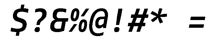 Tonos Mono Semi Bold Italic Font OTHER CHARS