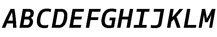 Tonos Mono Semi Bold Italic Font UPPERCASE