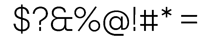 Tosh A Light Font OTHER CHARS