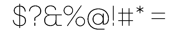 Tosh A Thin Font OTHER CHARS