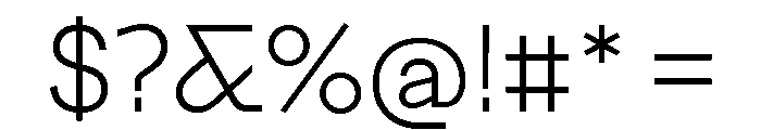 Tosh B Light Font OTHER CHARS