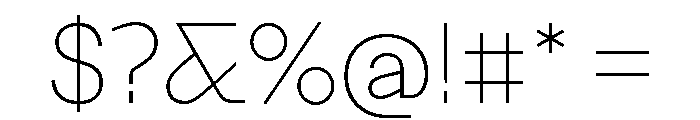 Tosh B Thin Font OTHER CHARS