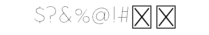 Town Accent One Hairline Font OTHER CHARS