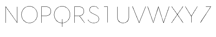 Town Accent One Hairline Font LOWERCASE