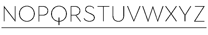 Town Accent One Thin Font LOWERCASE