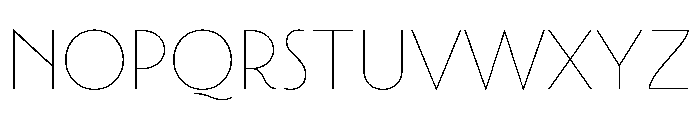 Town Chic Extra Thin Font LOWERCASE