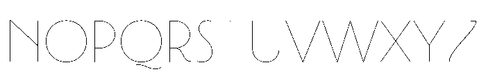 Town Chic Hairline Font LOWERCASE