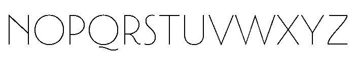Town Chic Thin Font UPPERCASE