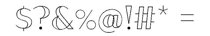 Town Contrast Black Line Font OTHER CHARS