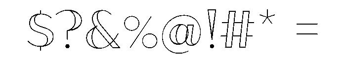 Town Contrast Bold Line Font OTHER CHARS