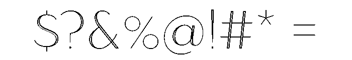 Town Contrast Light Line Font OTHER CHARS