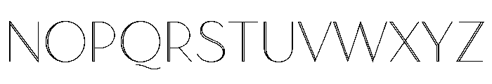 Town Contrast Light Line Font UPPERCASE