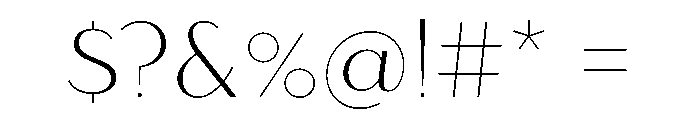 Town Contrast Light Font OTHER CHARS