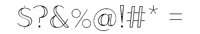 Town Contrast Medium Line Font OTHER CHARS