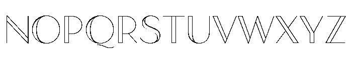 Town Contrast Medium Line Font LOWERCASE