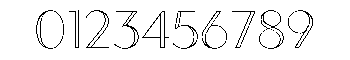 Town Contrast Regular Line Font OTHER CHARS