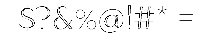 Town Contrast Regular Line Font OTHER CHARS