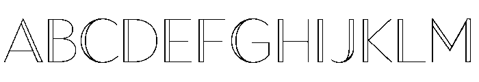Town Contrast Regular Line Font UPPERCASE