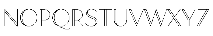 Town Contrast Regular Line Font UPPERCASE