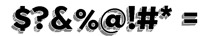 Town Dimensional Black Lines Font OTHER CHARS