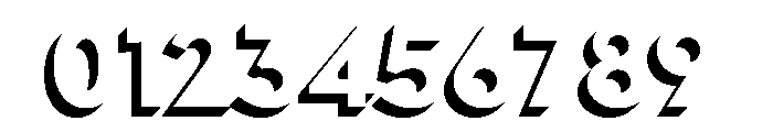 Town Dimensional Black Shadow Font OTHER CHARS