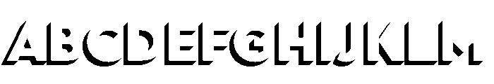 Town Dimensional Black Shadow Font UPPERCASE