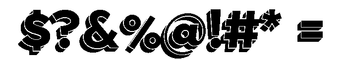 Town Dimensional Black Font OTHER CHARS