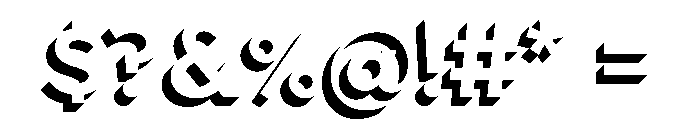 Town Dimensional Bold Shadow Font OTHER CHARS
