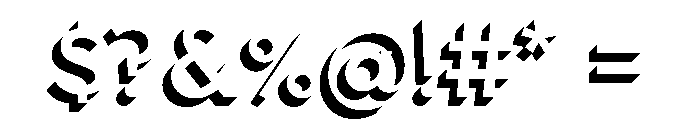 Town Dimensional Medium Shadow Font OTHER CHARS