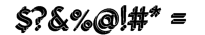 Town Dimensional Regular Font OTHER CHARS