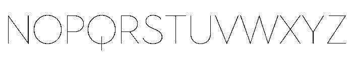 Town Display Extra Thin Font LOWERCASE