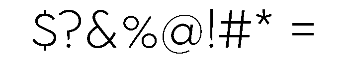 Town Display Light Font OTHER CHARS