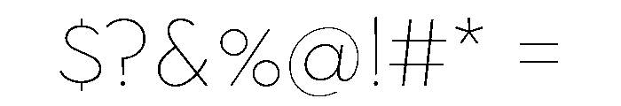 Town Display Thin Font OTHER CHARS