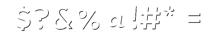 Town Emboss Black Stroke Font OTHER CHARS