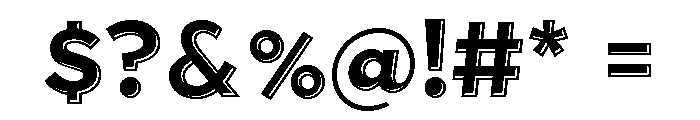 Town Emboss Black Font OTHER CHARS