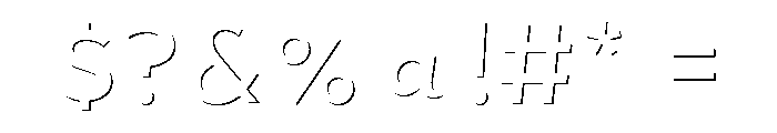 Town Emboss Bold Stroke Font OTHER CHARS