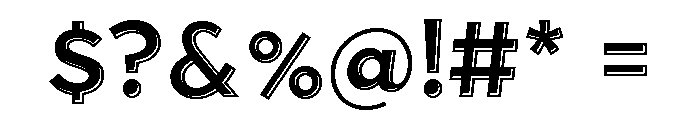 Town Emboss Bold Font OTHER CHARS
