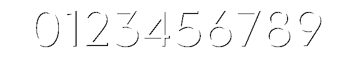 Town Emboss Medium Stroke Font OTHER CHARS