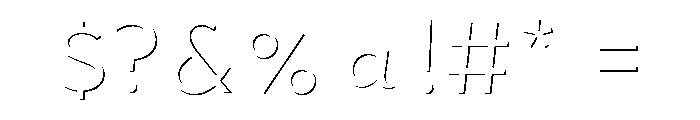 Town Emboss Medium Stroke Font OTHER CHARS