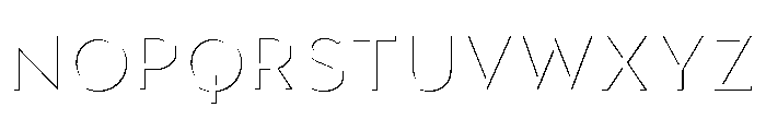 Town Emboss Medium Stroke Font LOWERCASE