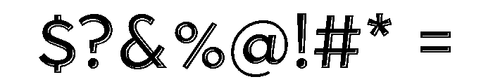 Town Emboss Medium Font OTHER CHARS