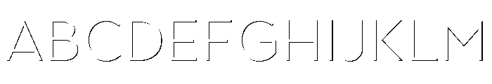 Town Emboss Regular Stroke Font UPPERCASE